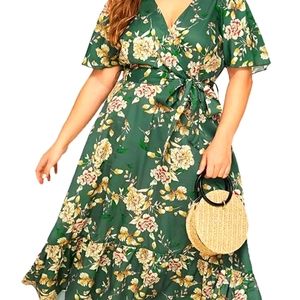 Miluma Green Maxi Dress 2X NWT